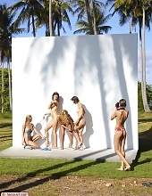 Oiled Nude Models Behind The Scenes