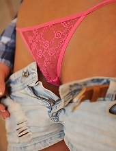 Sexy Cowgirl Wearing Cute Pink Panties